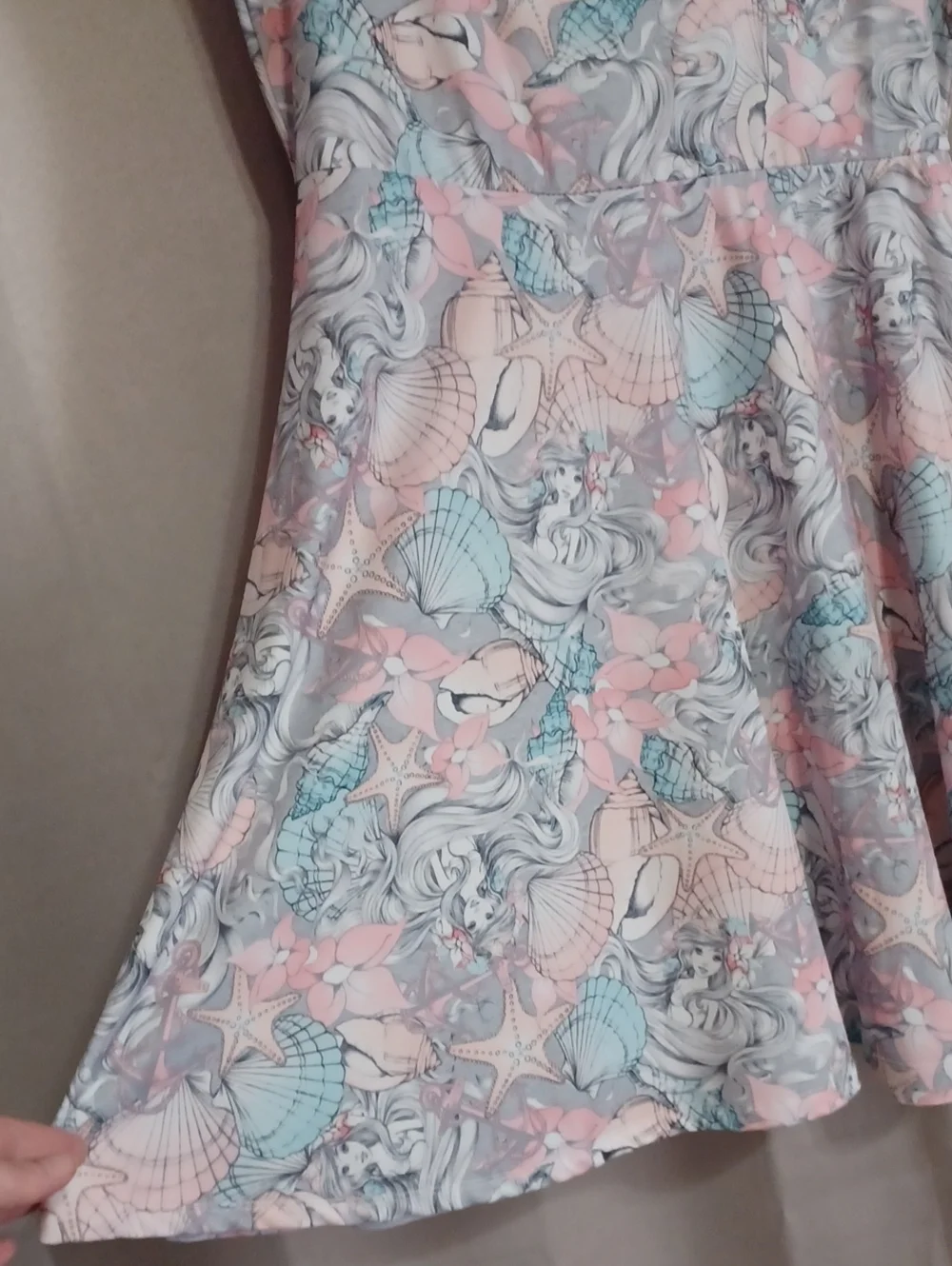 Disney Hot Topic The Little Mermaid Ariel Pastel Skater Dress Size Large - Picture 9 of 13